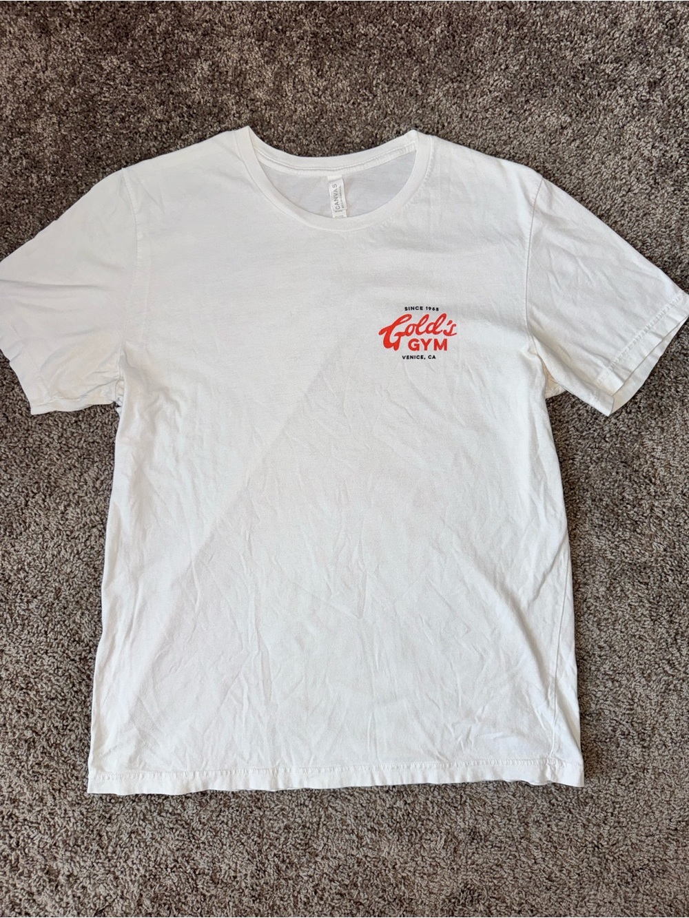 Men’s Large 100% Cotton Vintage Golds Gym Graphic Tee Shirt